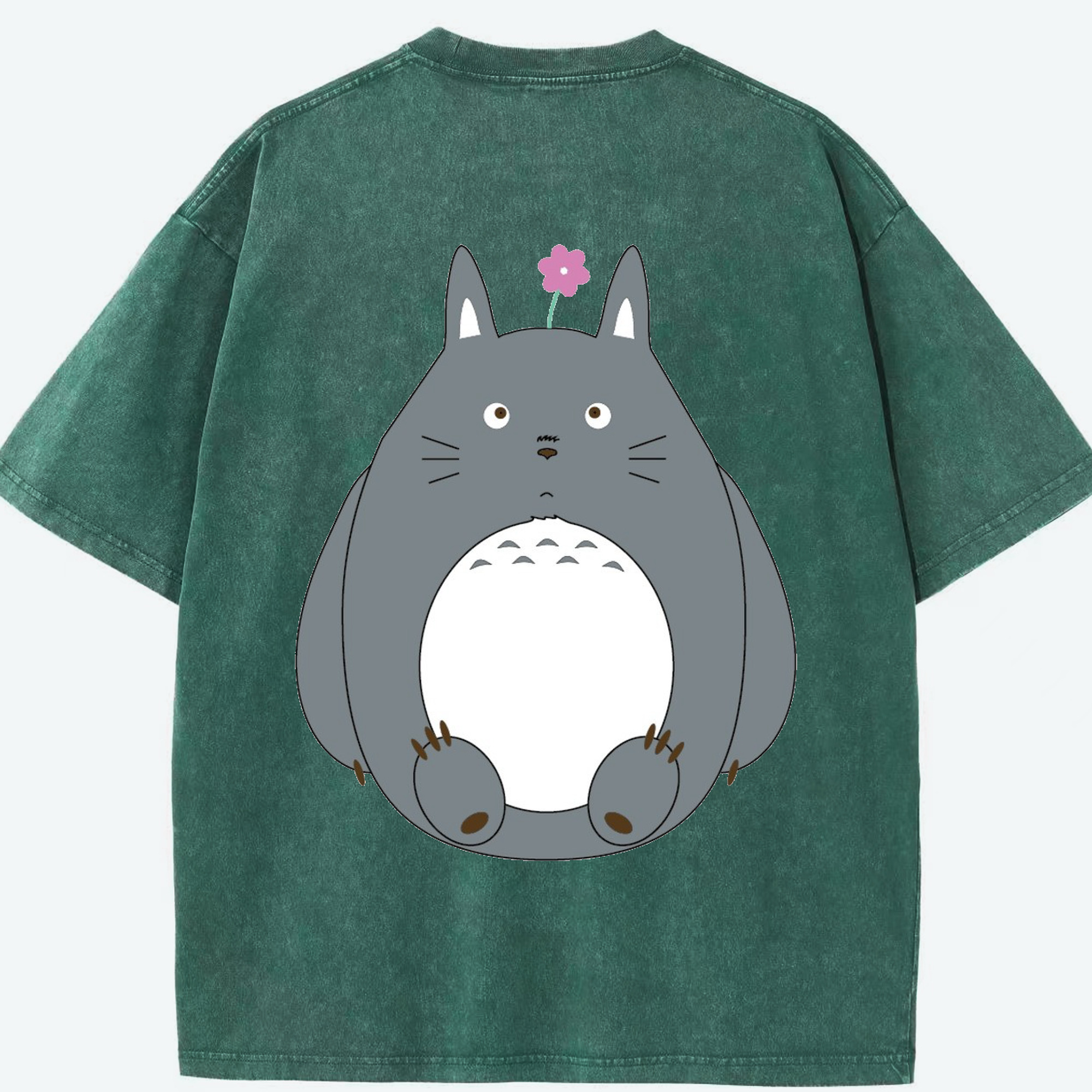 （画像用） となりのトトロ 草壁メイ 草壁サツキ My Neighbor Totoro Satsuki Kusakabe Mei Kusakabe 綿100% ヴィンテージ風 半袖Tシャツ（背面プリント）